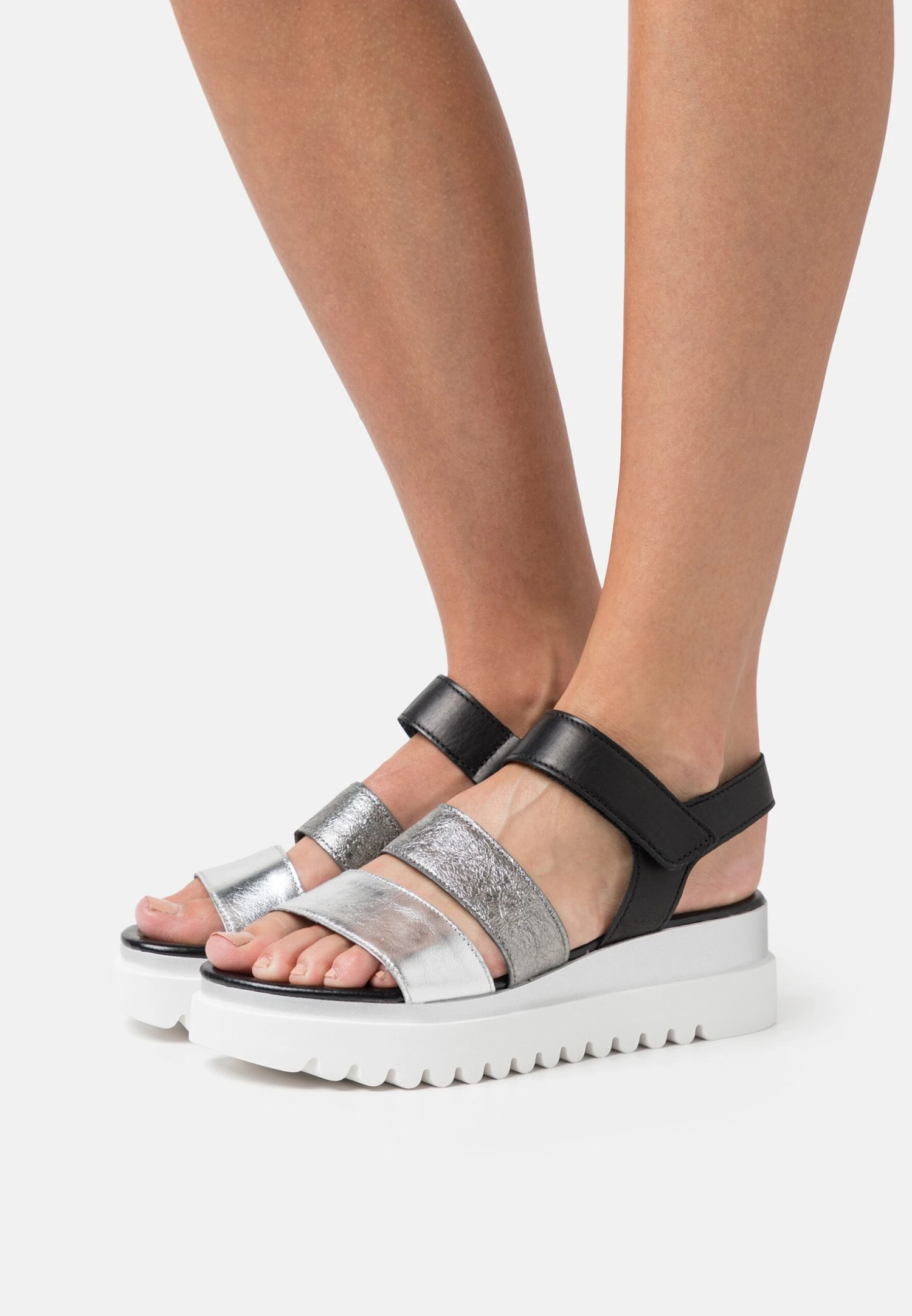 Gabor Sandalen Met Plateauzool - Silber/Stone/Schwarz 3 Gabor Sandalen Met Plateauzool - Silber/Stone/Schwarz