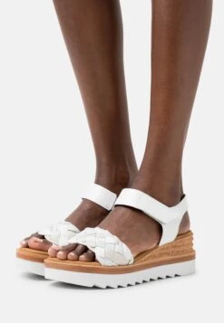 Gabor Comfort Sandalen Met Plateauzool - Bianco/Light Mint/Crem