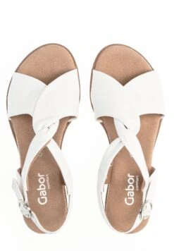 Gabor Comfort Sandalen Met Sleehak - Weiss Kork/Offwhi -Gabor Winkel 4ebf918b6c764ac8ba642315f214250e