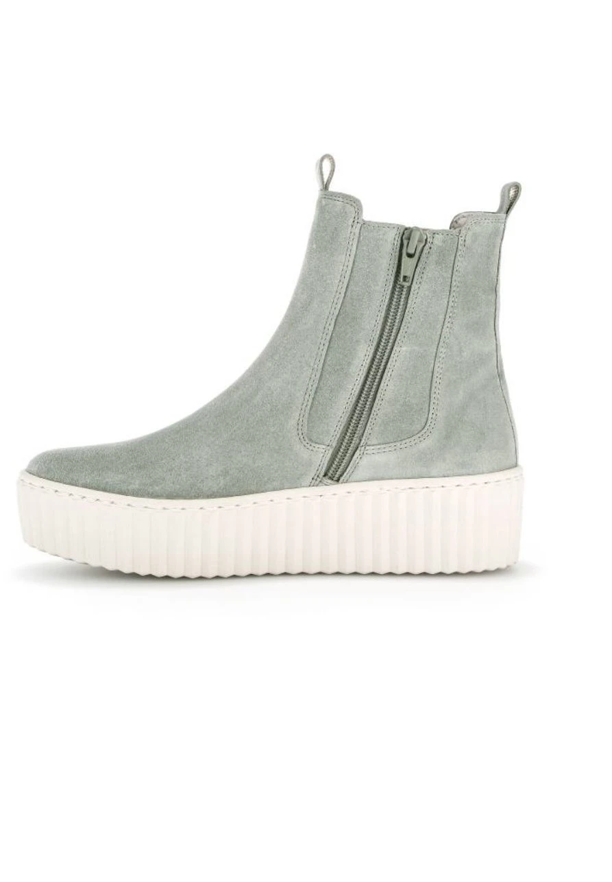 Gabor Enkellaarsjes Met Plateauzool - Green 3 Gabor Enkellaarsjes Met Plateauzool - Green