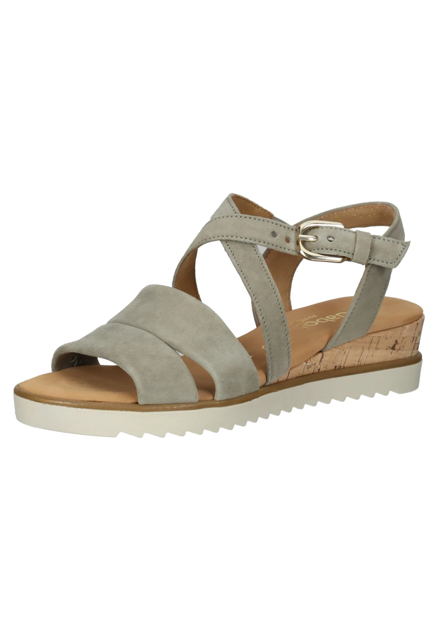 Gabor Sandalen Met Sleehak - Schilf Kork Gold 4 Gabor Sandalen Met Sleehak - Schilf Kork Gold - Afbeelding 2