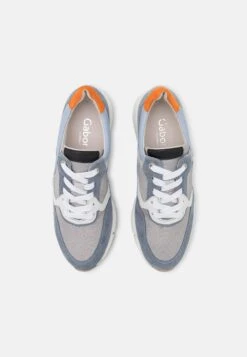 Gabor Comfort Sneakers Laag - Grau/Cielo/Orange -Gabor Winkel 9b4794bda8314e7bbb75933c18c2d3c9