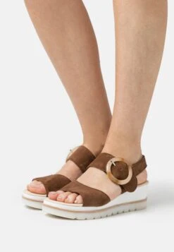 Gabor Sandalen Met Plateauzool - New Whisky